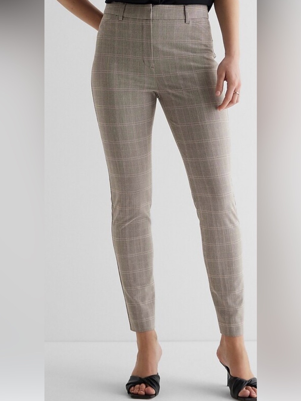 Express Editor High Rise Plaid Pants